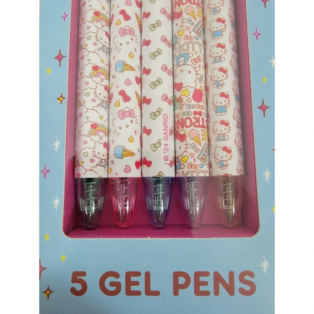 Sanrio Hello Kitty Lot of‎ 5 Pack Gel Pens Rainbow Dreams & Sketch Set NEW